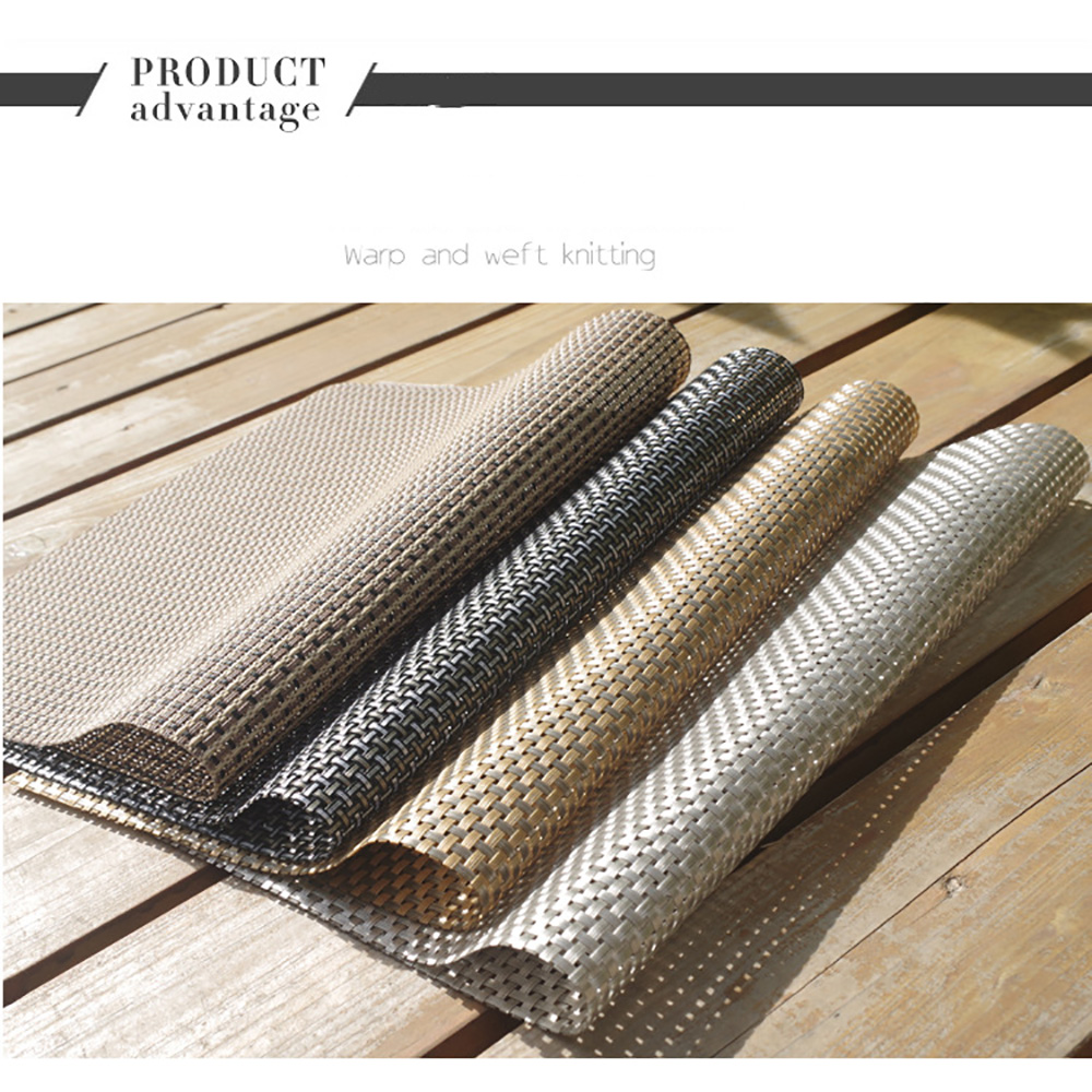 European Type PVC Nonslip Rattan Insulating Table Mat