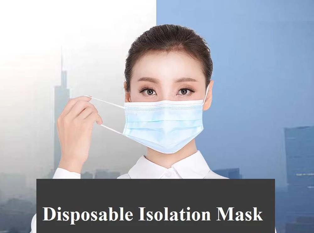 Disposable Isolation Face Mask Activated Carbon Anti-Dust Bacteria Proof Surgical Masks 20pcs